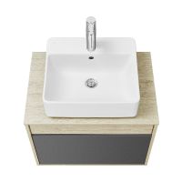 Тумба под раковину Aquaton Лофт Урбан 65 1A254001LQX60 подвесная Cерый графит Дуб орегон — фото 3, Мебель для ванной