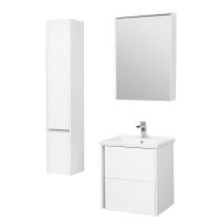 Шкаф пенал Aquaton Стоун 30 L1A228403SX01L подвесной Белый — фото 4, Пеналы для ванной комнаты