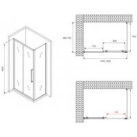 Товар: Душевой уголок Abber Schwarzer Diamant 160x70 AG30160BMH-S70BM профиль Черный стекло матовое - фото 5 Душевой уголок Abber Schwarzer Diamant 160x70 AG30160BMH-S70BM профиль Черный стекло матовое — фото 5, Прямоугольные душевые уголки