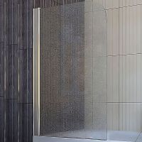 Шторка на ванну Koller Pool Waterfall Line 75 L QP93 профиль Хром стекло рифленое — фото 1, Неподвижные шторки для ванной