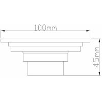 Душевой трап Ростовская Мануфактура Сантехники Boou 100x100 B2132 с решеткой Хром — фото 2, Трапы для душа