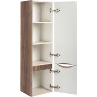 Шкаф пенал Runo Тоскана 35 00-00001420 подвесной Темное дерево — фото 2, Пеналы для ванной комнаты