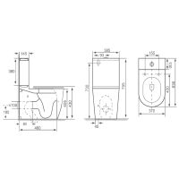 Унитаз компакт Royce Pro RCT-130516WH с бачком и сиденьем Микролифт — фото 2, Унитазы