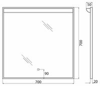 Товар: Зеркало BelBagno SPC 70 SPC-UNO-700-700-TCH с подсветкой с сенсорным выключателем - фото 8 Зеркало BelBagno SPC 70 SPC-UNO-700-700-TCH с подсветкой с сенсорным выключателем — фото 8, Зеркала в ванную комнату