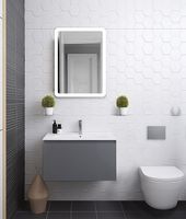 Товар: Тумба под раковину Art&Max Latina 80 AM-Latina-800-1C-SO-GM подвесная Серая матовая - фото 7 Тумба под раковину Art&Max Latina 80 AM-Latina-800-1C-SO-GM подвесная Серая матовая — фото 7, Мебель для ванной