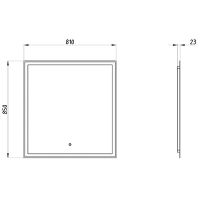 Зеркало ASB-Woodline Марика 85 12221 с подсветкой с сенсорным выключателем — фото 4, Мебель для ванной