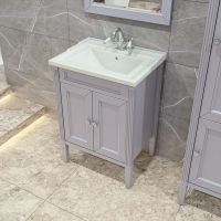 Тумба под раковину Caprigo Albion Concept 60 34010-SF028 Серая матовая — фото 2, Мебель для ванной