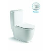 Унитаз моноблок SantiLine SL-5019 с сиденьем Микролифт — фото 2, Напольные унитазы