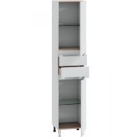 Шкаф пенал СанТа Лондон 40 Белый — фото 2, Пеналы для ванной комнаты