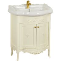 Тумба под раковину Migliore Bella 70 28538 Белая матовая — фото 1, Тумбы под раковину