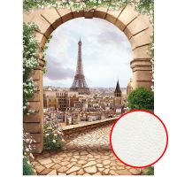 Фреска Ortograf Городской пейзаж 5989 Фактура флок FLK Флизелин (2*2,7) Бежевый, Город/Цветы — фото 1, Фрески