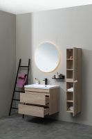 Тумба под раковину Aquanet Нота New 75 334198 подвесная Дуб светлый — фото 16, Мебель для ванной