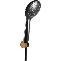 Душевой гарнитур Rav Slezak SK0053-2CMATZ Черный матовый Золото — фото 1, Душевые гарнитуры