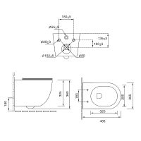 Унитаз SantiLine SL-5109 подвесной Темно-серый матовый с сиденьем Микролифт — фото 2, Подвесные унитазы