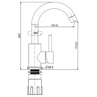 Товар: Смеситель для кухни Splenka S201.13.07 Серый матовый - фото 2 Смеситель для кухни Splenka S201.13.07 Серый матовый — фото 2, Смесители для кухни