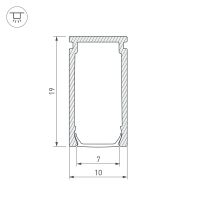 Профиль алюминиевый Arlight 023857 накладной для контурной подсветки Серебристый — фото 4, Профили для светодиодных лент