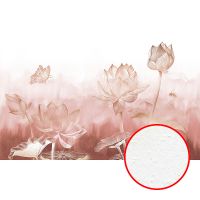 Фреска Ortograf Grafika Natura 31520 Фактура бархат FX Флизелин (4,5*2,7) Розовый/Бежевый, Цветы — фото 1, Фрески