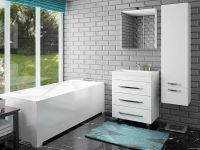 Товар: Шкаф пенал Эстет Monaco 40 R ФР-00002156 подвесной Белый - фото 2 Шкаф пенал Эстет Monaco 40 R ФР-00002156 подвесной Белый — фото 2, Пеналы для ванной комнаты