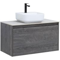 Тумба под раковину Aquanet Nova Lite 90 242269 подвесная Дуб рошелье — фото 1, Тумбы под раковину