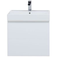 Тумба с раковиной Aquanet Йорк 60 212591 подвесная Белый глянец — фото 2, Тумбы с раковиной