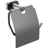 Держатель туалетной бумаги Belz B905 B90503 с крышкой Вороненая сталь — фото 1, Держатели туалетной бумаги