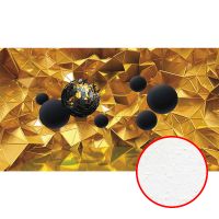 Фреска Ortograf 3D 21097 Фактура бархат FX Флизелин (4,8*2,7) Золото/Черный, Абстракция арт-21097 (бархат FX) — фото 1, Фрески