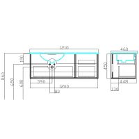 Товар: Тумба с раковиной SanVit Рольф L 120 krolfL120 подвесная Белый глянец - фото 17 Тумба с раковиной SanVit Рольф L 120 krolfL120 подвесная Белый глянец — фото 17, Тумбы с раковиной