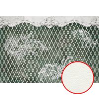 Фреска Ortograf Splendo 31720 Фактура флок FLK Флизелин (4*2,7) Зеленый/Белый, Вензель/Ромб — фото 1, Фрески