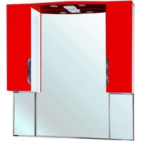 Зеркало со шкафом Bellezza Лагуна 105 4612118000030 с подсветкой Красное Белое — фото 1, Зеркальные шкафы в ванную