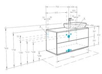 Тумба под раковину Aquaton Терра 105 1A246901TEKA0 подвесная Дуб кантри Антрацит — фото 13, Тумбы под раковину