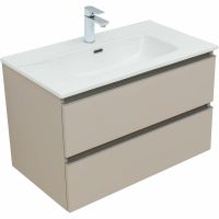 Тумба под раковину Aquanet Вега 80 329585 подвесная Бежевая — фото 2, Мебель для ванной