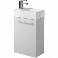 Тумба под раковину Creto Pollino 37 15-1418-1419W подвесная White — фото 2, Тумбы под раковину