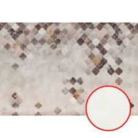 Фреска Ortograf Splendo 31759 Фактура флок FLK Флизелин (4*2,7) Серый/Коричневый, Ромб/Штукатурка — фото 1, Фрески