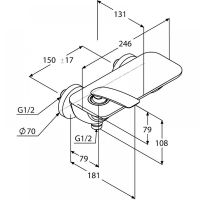 Смеситель для душа Kludi Balance 527100575 Хром — фото 6, Смеситель для душа