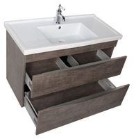 Тумба под раковину Aquanet Эвора 100 подвесная Дуб антик арт-183003 — фото 3, Тумбы под раковину