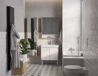 Тумба под раковину Aquaton Сканди Doors 70 1A278901SDB20 Белый глянец Дуб верона — фото 7, Мебель для ванной