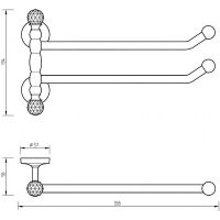 Товар: Полотенцедержатель Migliore Amerida 16586 поворотный Хром с кристаллами Swarovski - фото 2 Полотенцедержатель Migliore Amerida 16586 поворотный Хром с кристаллами Swarovski — фото 2, Полотенцедержатели