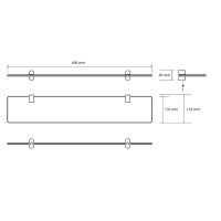Товар: Стеклянная полка Bemeta Organic Black 167102240 Черная матовая - фото 2 Стеклянная полка Bemeta Organic Black 167102240 Черная матовая — фото 2, Полки для ванной и душа