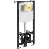Инсталляция WasserKRAFT Aller 10TLT.010.ME.PG02 для унитаза с клавишей смыва Золото — фото 1, Инсталляции для унитазов