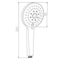 Ручной душ WesnaArt LD033black Черный матовый — фото 2, Лейки для душа