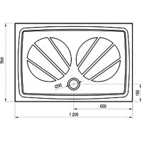 Душевой поддон из искусственного камня Ravak Gigant Pro 120x70 XA03G101010 Белый — фото 6, Душевые поддоны из искусственного камня