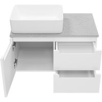 Тумба с раковиной Brevita Cargo 80 УТ000024159 подвесная Белая матовая — фото 5, Мебель для ванной