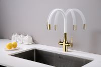 Товар: Смеситель для кухни Paulmark Salix Sa213419-Gw Золото Белый - фото 6 Смеситель для кухни Paulmark Salix Sa213419-Gw Золото Белый — фото 6, Смесители для кухни