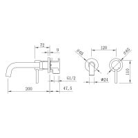 Смеситель для раковины Berges Ventas R 076016 Оружейная сталь — фото 5, Смесители