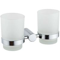 Стакан для зубных щеток Haiba двойной Хром арт-HB8408 — фото 1, Стаканы для зубных щеток