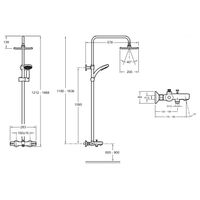 Душевая система Jacob Delafon July E78192-CP Хром — фото 12, Душевые стойки