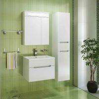 Тумба под раковину Runo Парма 60 00000001138 подвесная Белая — фото 4, Тумбы под раковину