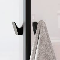 Душевой уголок AM.PM Sunny 80х80 W87G-403-8080-BT профиль Черный матовый стекло прозрачное — фото 6, Квадратные душевые уголки