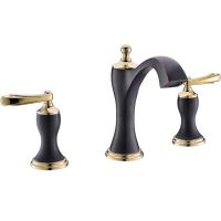 Смеситель для раковины Timo Unari 7511/04Y Черный антик Золото — фото 1, Смесители