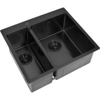 Кухонная мойка ZorG Light Grafit 59 ZL R 590-2-510-R GRAFIT Графит — фото 1, Кухонные мойки